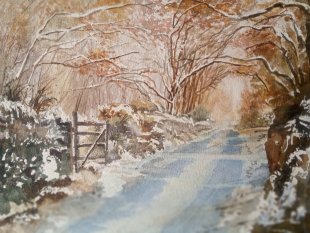 lane to Ipllepen, Winter